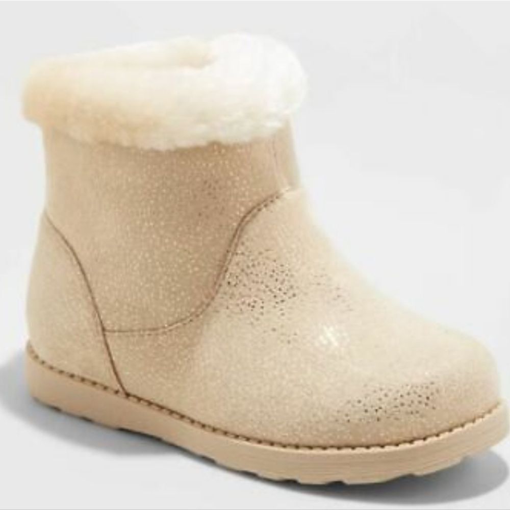 CAT&JACK ROUND TOE ZIP CLOSURE ANKLE BOOTIES G1